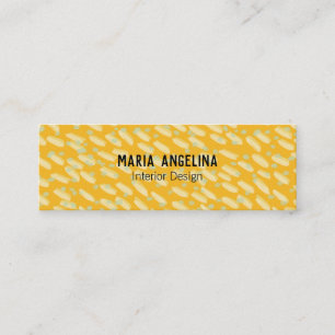 Minimalist pattern abstract dots and spots in gold mini business card