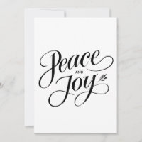 Minimalist Peace and Joy Modern Non-Denominational