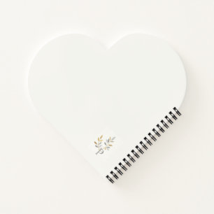 Minimalist "Peace" Journal with Gold Foil Botanica