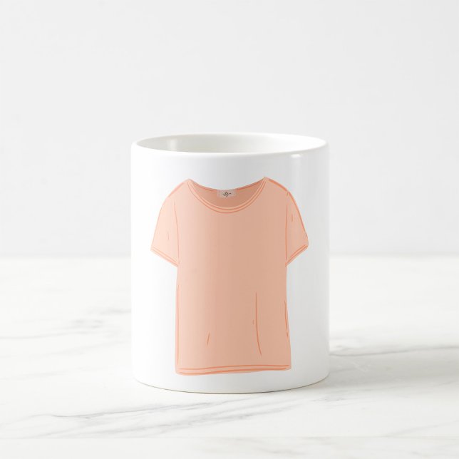 Minimalist Peach Tee Illustration  Coffee Mug (Creator Uploaded)
