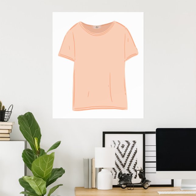 Minimalist Peach Tee Illustration  Poster (Creator Uploaded)