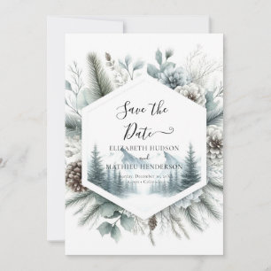 Minimalist Peak Mountain Wedding  Save The Date