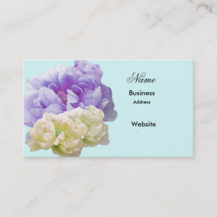 Minimalist Peonies Business Card