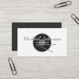 Minimalist Percussion Music Business Card