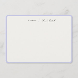 Minimalist Periwinkle Personalized Script Rounded Card