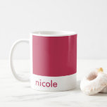 Minimalist Personalise Your Name Red Magenta Coffee Mug<br><div class="desc">Minimalist Personalise Your Name Red Magenta Coffee Mug perfect as a gift to your family,  friends and loved one this holiday seasons.</div>