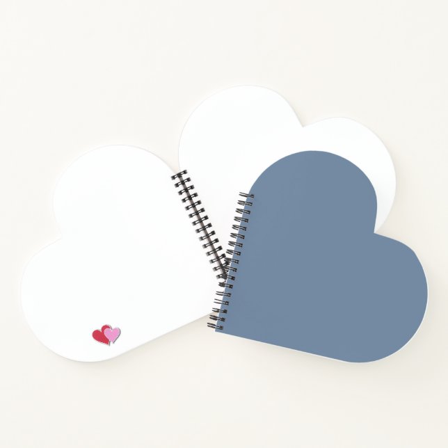 Minimalist Personalised Blue Mixed Plain Spiral Notebook (Inside)