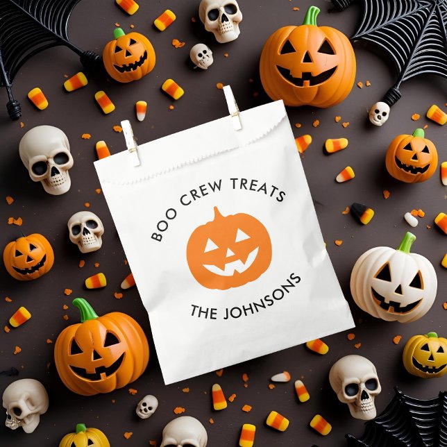 Minimalist Personalised Boo Crew Halloween  Favour Bags (Creator Uploaded)