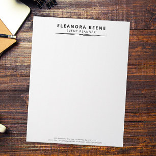 Minimalist Personalised Business Stationery, Custom Letterhead