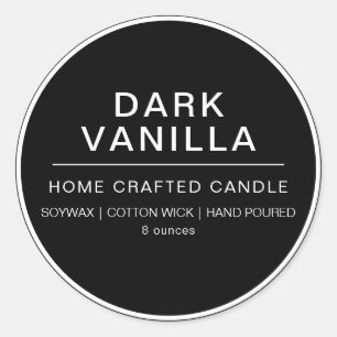 Minimalist Personalised Candle Label Sticker