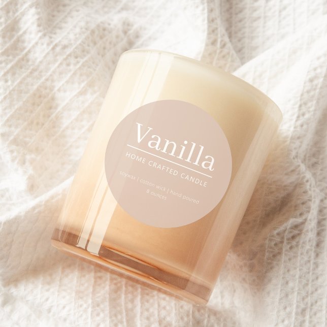Minimalist Personalised Candle Label Sticker (Creator Uploaded)