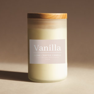 Minimalist Personalised Candle Label Sticker
