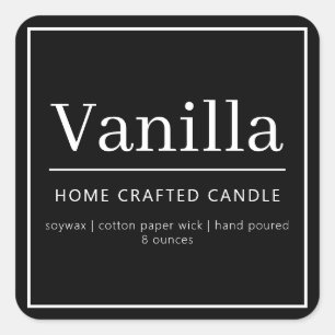 Minimalist Personalised Candle Label Sticker