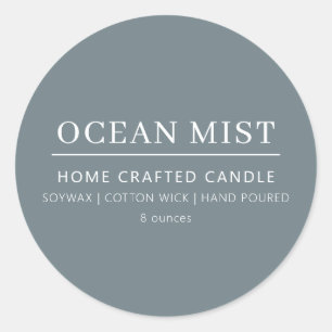 Minimalist Personalised Candle Label Sticker