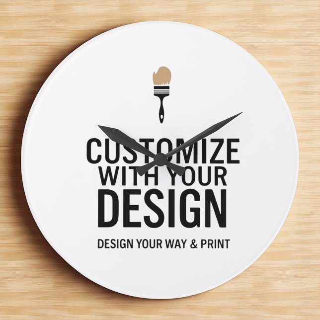 Minimalist Personalised Company Branded Custom  Large Clock (Creator Uploaded)