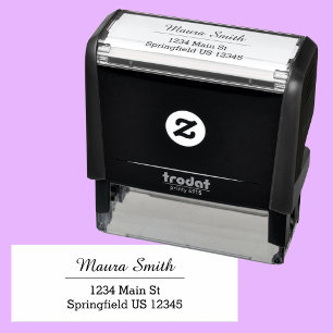 Minimalist Personalised Custom Name Return Address Self-inking Stamp