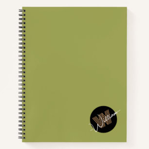 Minimalist personalised Cute initial with name Notebook