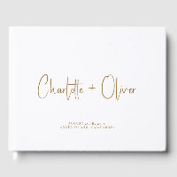 Minimalist Personalised Gold Typography Wedding