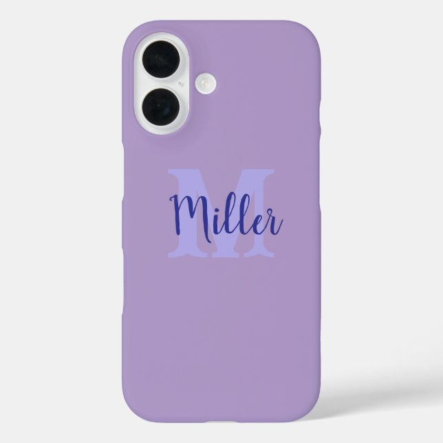 Minimalist Personalised iPhone Case with Monogram  (Back)