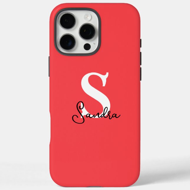 Minimalist Personalised iPhone Case with Monogram (Back)