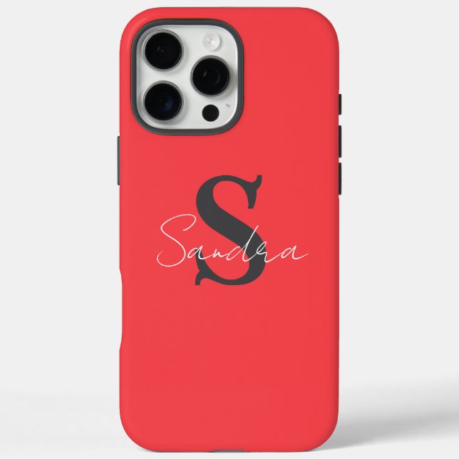 Minimalist Personalised iPhone Case with Monogram  (Back)