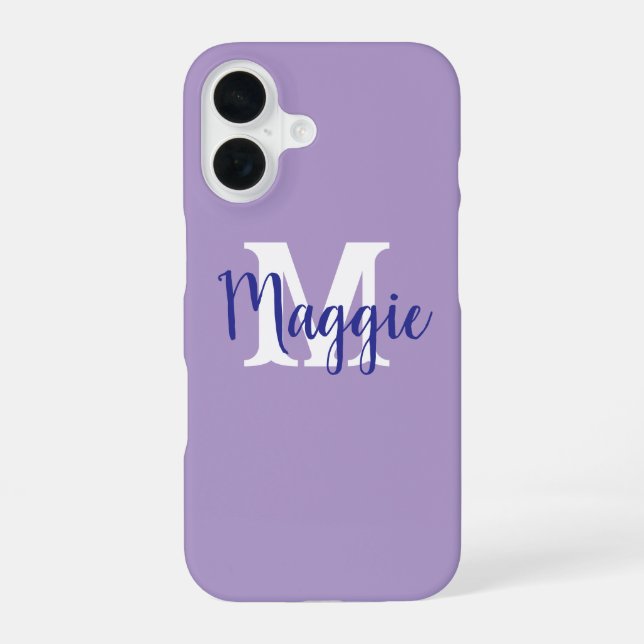 Minimalist Personalised iPhone Case with Monogram  (Back)