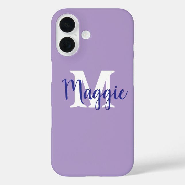 Minimalist Personalised iPhone Case with Monogram  (Back)