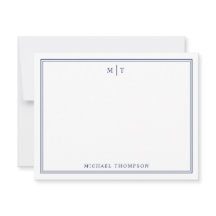 Minimalist Personalised Monogram Note Card 