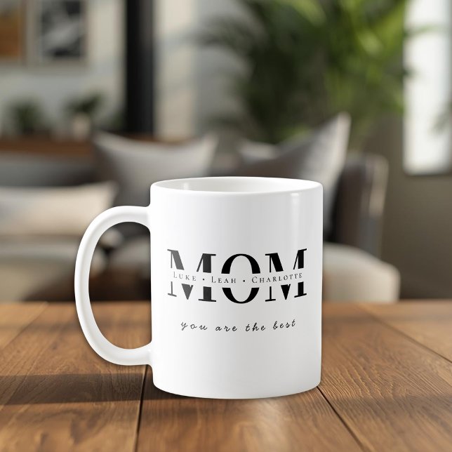 Minimalist Personalised Mum Name Gift Coffee Mug (Creator Uploaded)