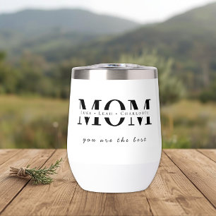 Minimalist Personalised Mum Name Wine Tumbler