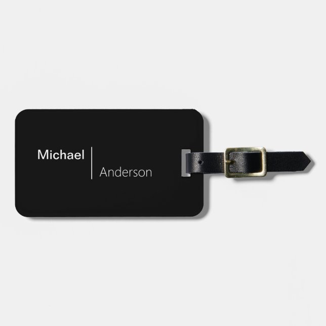 Minimalist Personalised Name Luggage Tag (Front Horizontal)