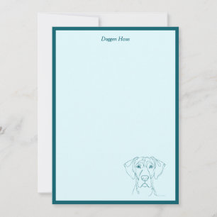 Minimalist Personalised Note Cards – Great Dane Li