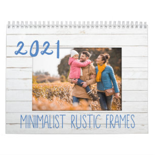 Minimalist Personalised Rustic Photo Frames Calendar