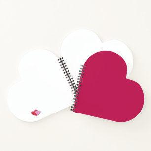 Minimalist Personalised Solid Rose Red Spiral Notebook