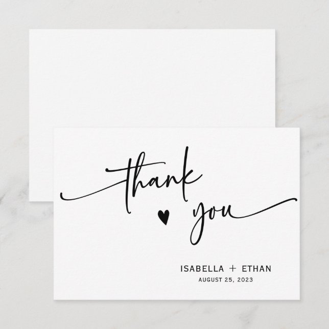 Minimalist Personalised Wedding (Front/Back)