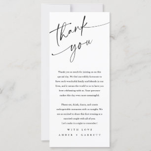 Minimalist Personalised Welcome & Thank You Card