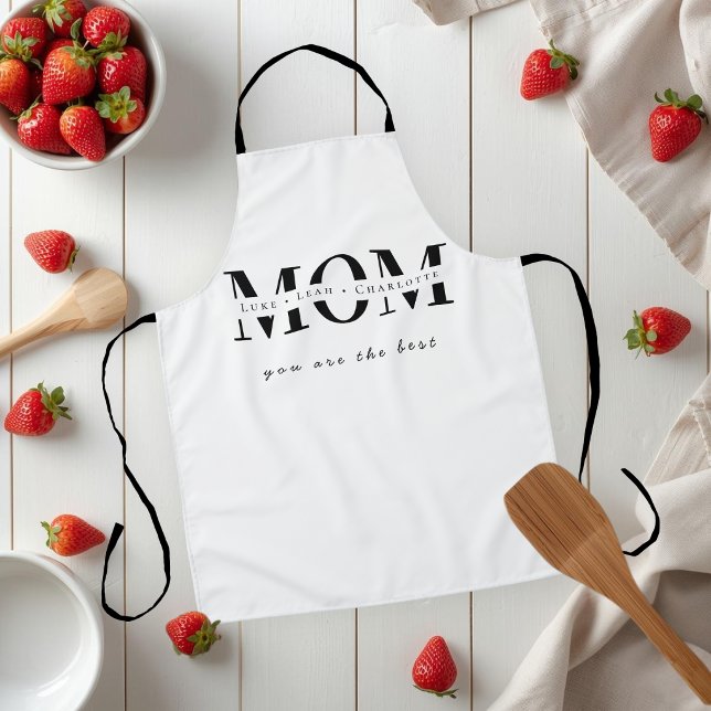 Minimalist Personalized Mom Name Apron (Creator Uploaded)