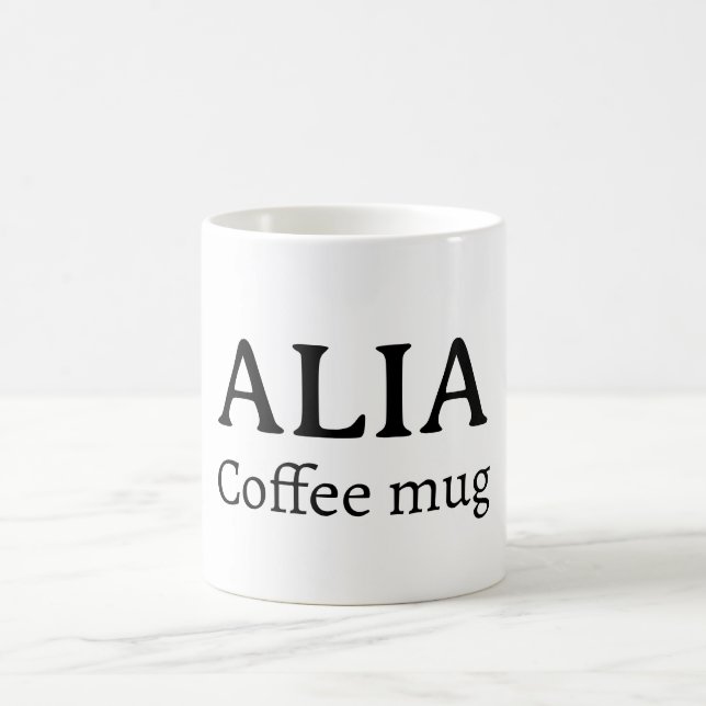 Minimalist Personalized Name Coffee Mug (Center)
