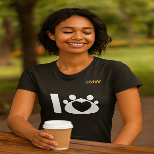 Minimalist Pet Lover T-Shirt Simple Paw Print He