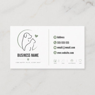 Minimalist Pet Shop Business Card Template