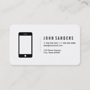 Minimalist Phone Icon Business Card