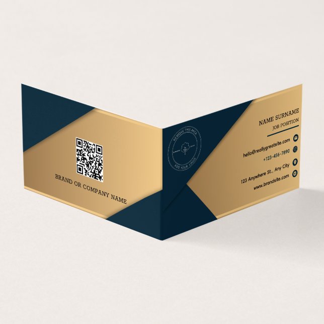 Minimalist Phot Details Logo Folded Business Card (Outside)