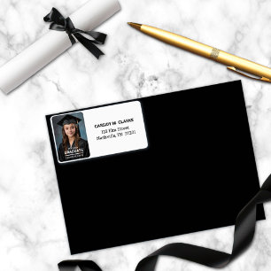 Minimalist Photo 8th Grade Graduation Address Label