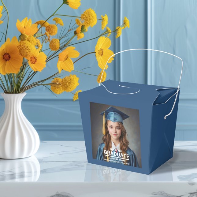 Minimalist Photo 8th Grade Graduation Favour Box (Creator Uploaded)