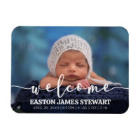 Minimalist Photo Baby Birth Announcement Card