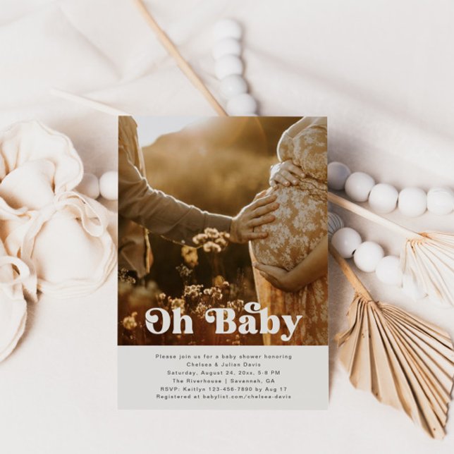 Minimalist Photo Baby Shower Invitation (Creator Uploaded)