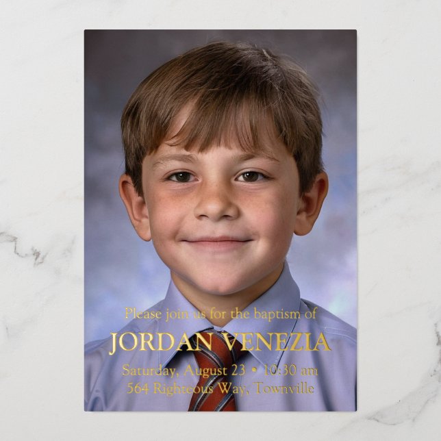 Minimalist Photo Baptism (Front)