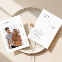 Minimalist Photo Black & White Modern Wedding