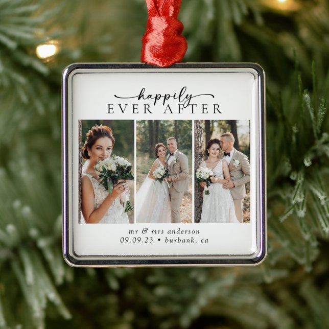 Minimalist Photo Calligraphy Wedding Metal Tree Decoration (Tree)