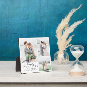 Minimalist Photo Calligraphy Wedding Plaque